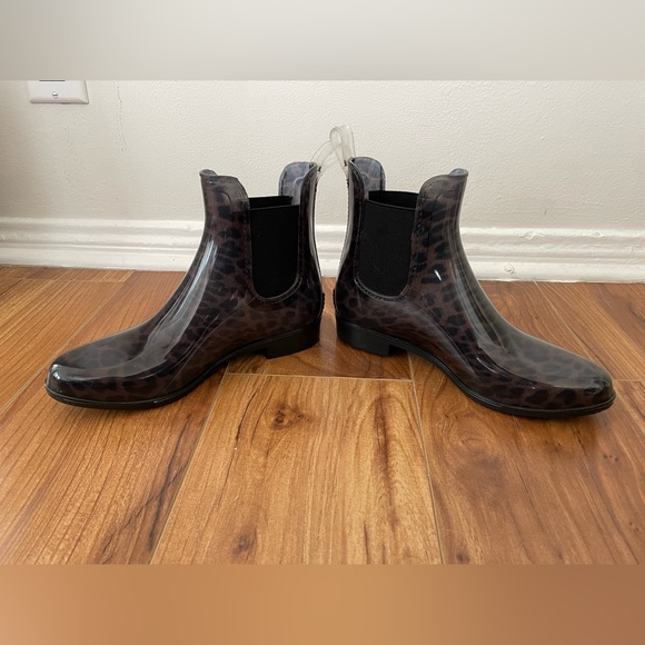 SAM EDELMAN Tinsley Womens Rubber Man Made Rain Boots cheetah print never worn - Picture 3 of 8